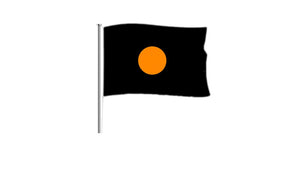 Black with Orange disc - Design Your Own Stickers